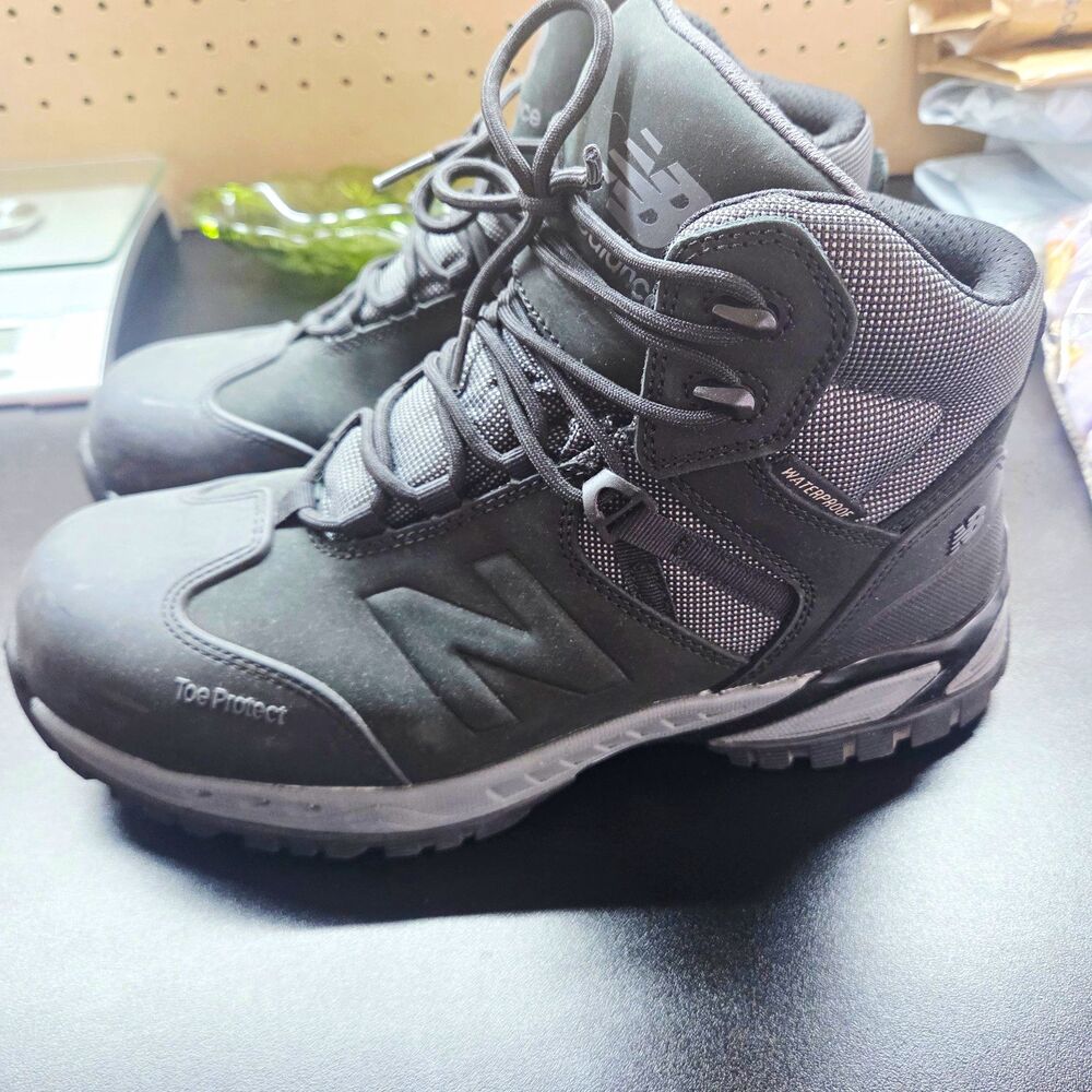 New Balance MIDALLSEHPBKLBK Safety Toe EH SR Waterproof Work Boots Men 9.5 Wide